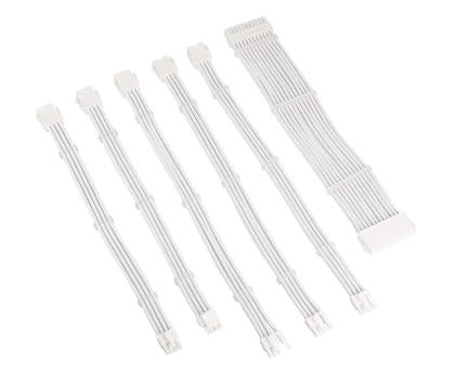 Kabel komputerowy Kolink Zestaw przewodów w oplocie — Biały COREADEPT-EK-WHT